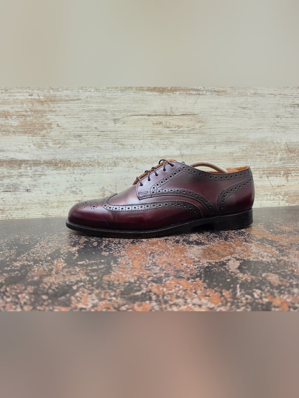 Mens Cole Haan X Rancourt Wingtip Oxford Shoes Sz 10.5 B 8267 Made in USA